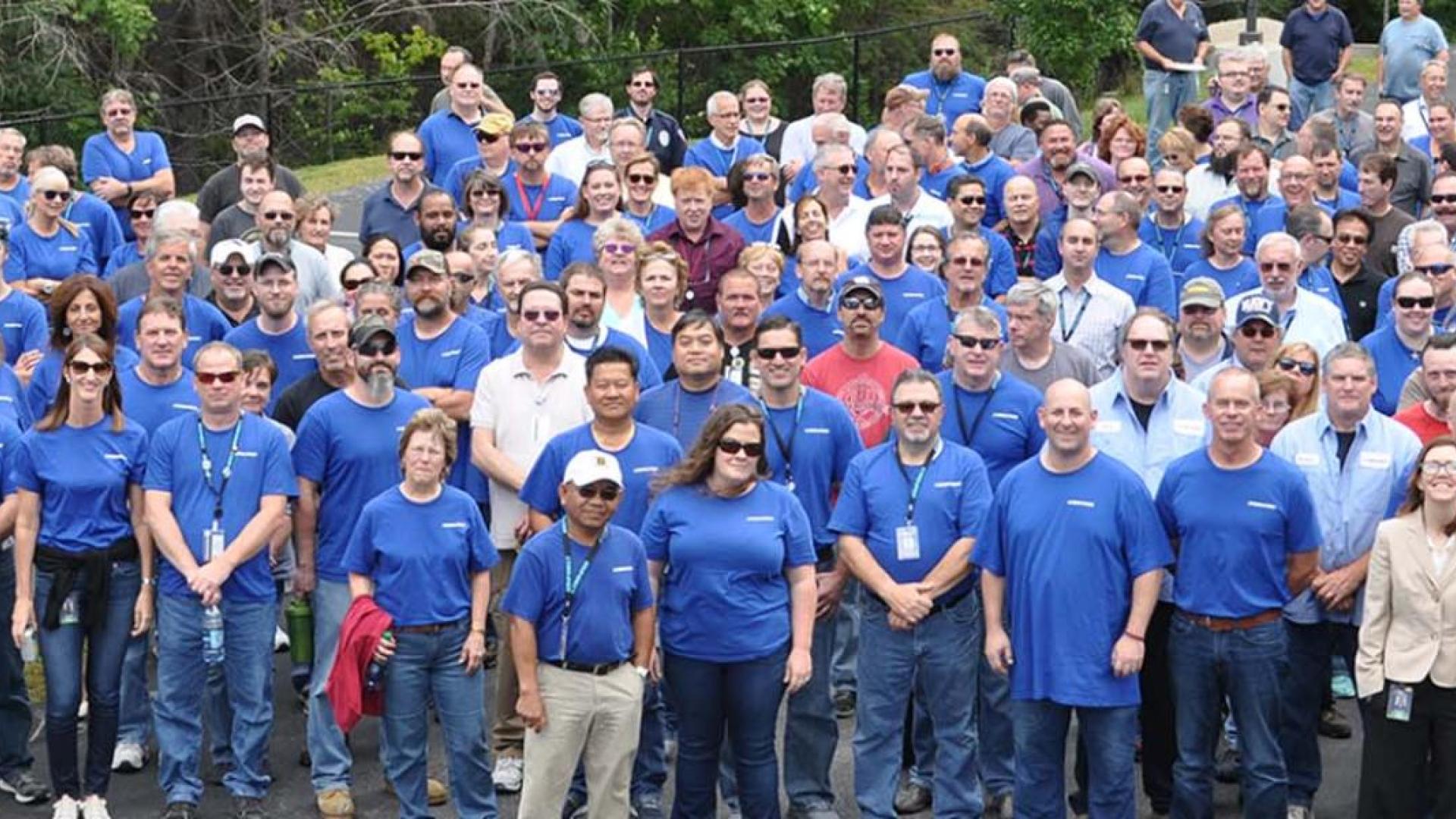 Group of Frontgrade Employees pose outside
