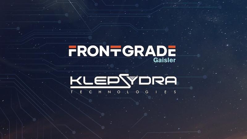 Logos for Klepsydra AI and Frontgrade Gaisler