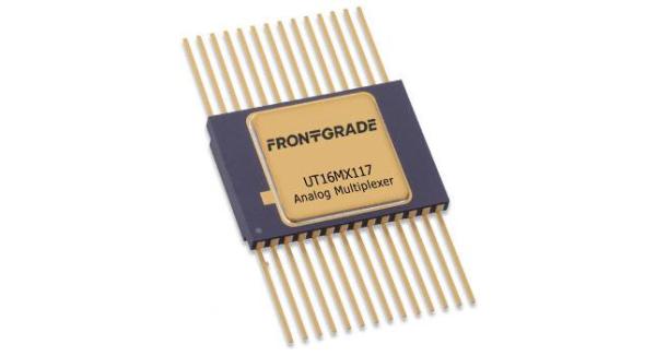 The UT16MX117 belongs to a family of eight 16:1 low voltage analog multiplexers with a convenient LVCMOS (3.3V) or CMOS digital interface set by the voltage level of the VDD_IO pin